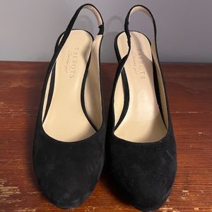Talbots black suede heels